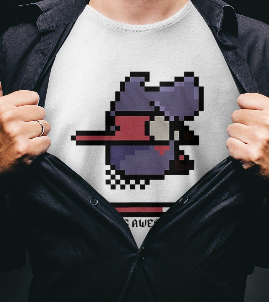 Loading Awesomeness Retro Pixel Character With Progress Bar T-Shirt