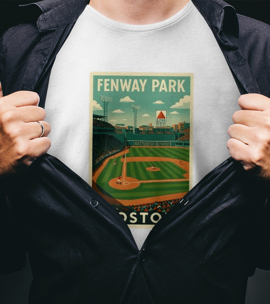 Boston Red Sox Fenway Park Stadium CITGO Sign Baseball Boston T-Shirt