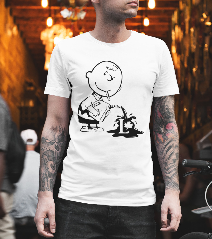 Charlie Brown Watering Flower Political Cartoon T-Shirt