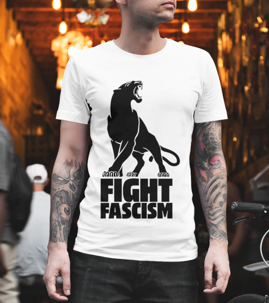 Fight Fascism Panther Roar Black Power Movement T-Shirt
