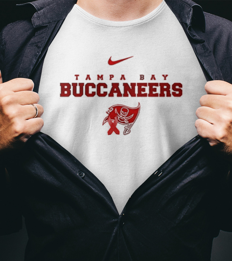 Tampa Bay Buccaneers February Red Wear American Heart Month Nike T-Shirt