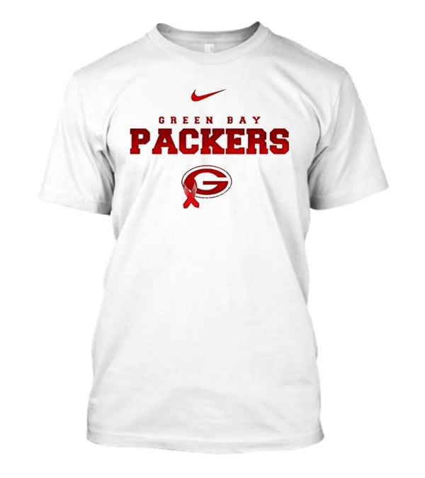 Green Bay Packers Nike February Wear Red American Heart Month T-Shirt