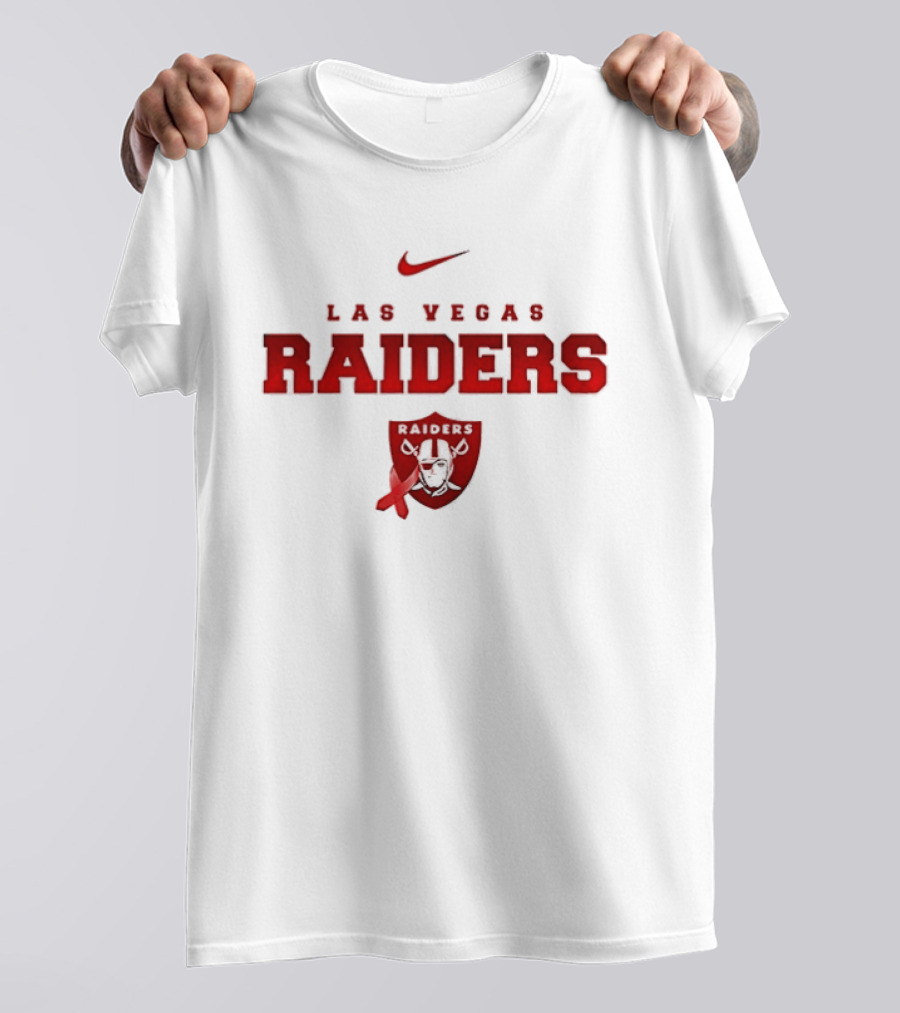 Las Vegas Raiders February We Wear Red American Heart Month Nike T-Shirt