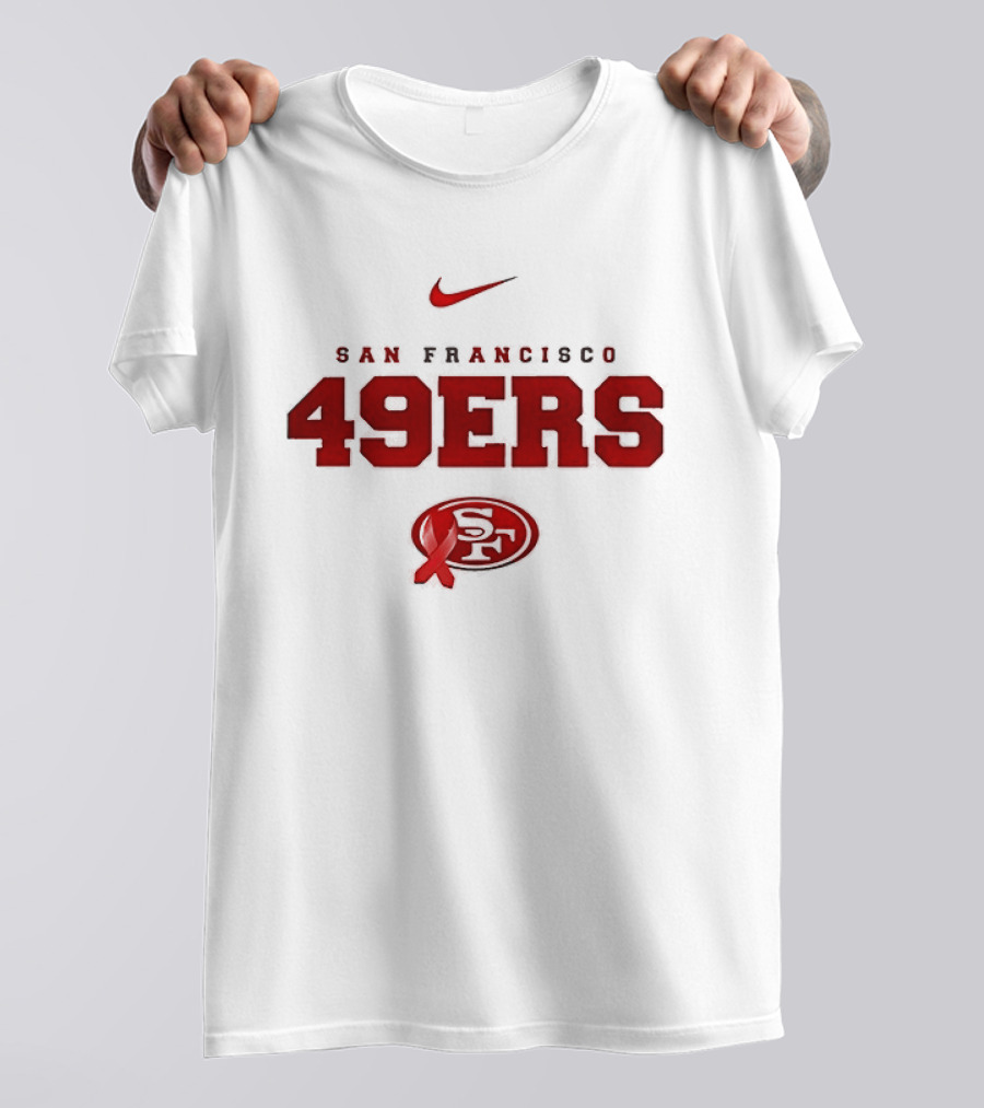 San Francisco 49ers February Red American Heart Month Nike Collaboration T-Shirt