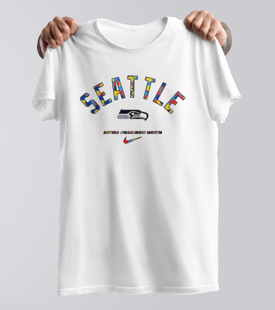 Seattle Seahawks Nike Autism Awareness Month They Not Like Us T-Shirt