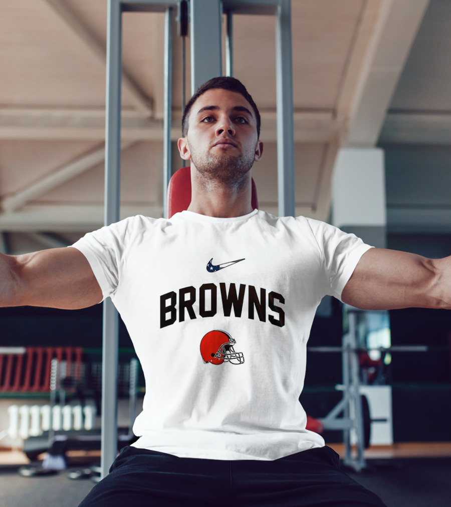 Cleveland Browns Nike Football Helmet Support T-Shirt