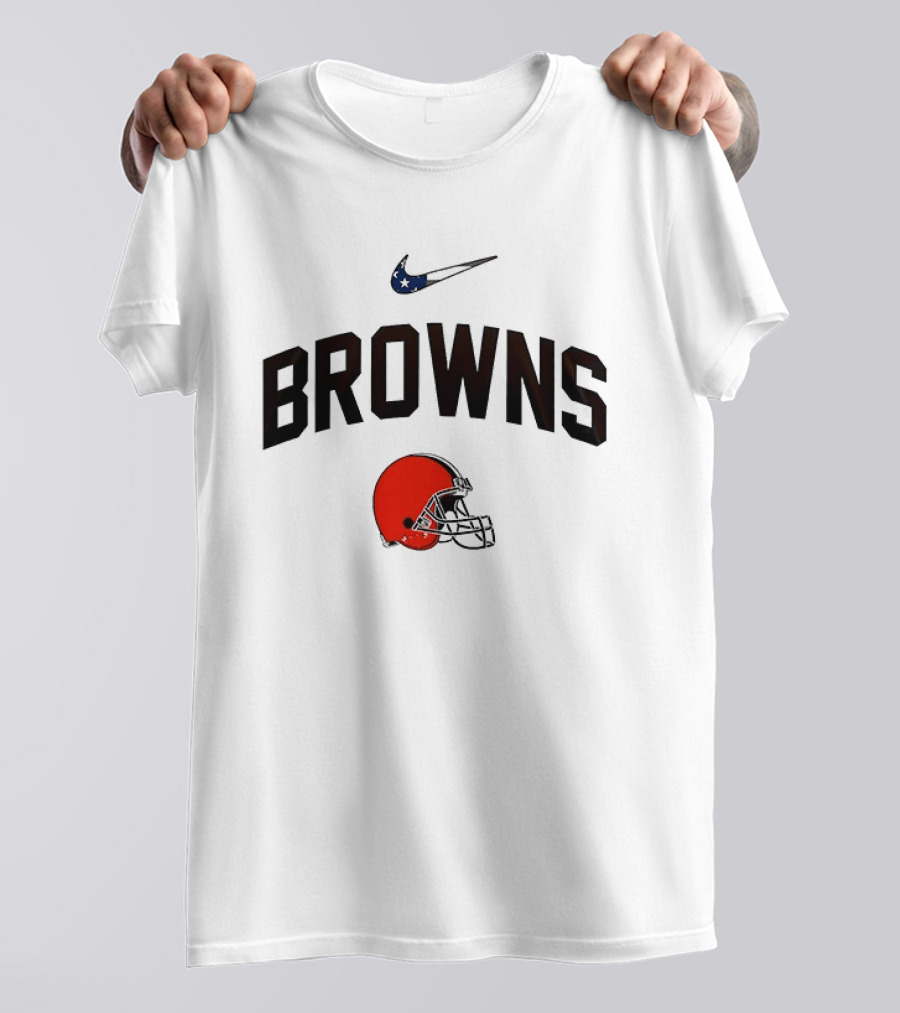 Cleveland Browns Nike Football Helmet Support T-Shirt