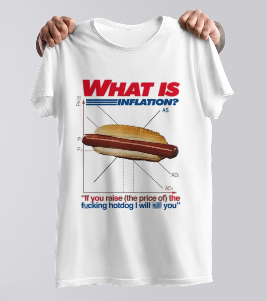 What Is Inflation Hot Dog Graph AS AD Humor T-Shirt