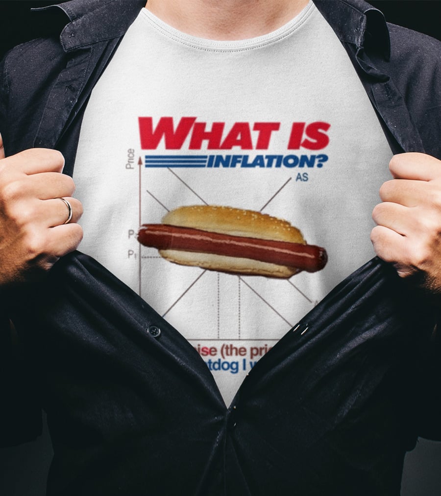 What Is Inflation Hot Dog Graph AS AD Humor T-Shirt