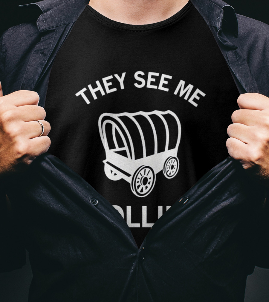 Boomer Sooner Oklahoma They See Me Rollin' Wagon T-Shirt