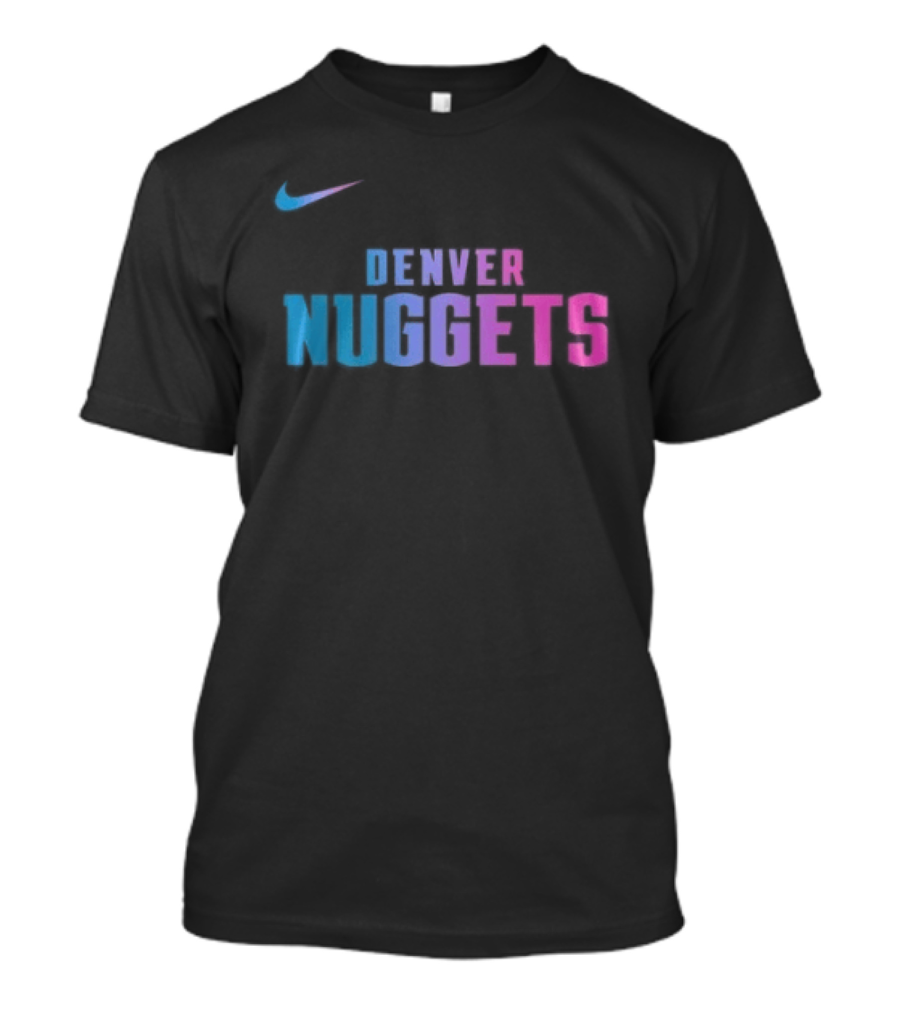 Nike Denver Nuggets Cyberpunk Style Retro Neon T-Shirt