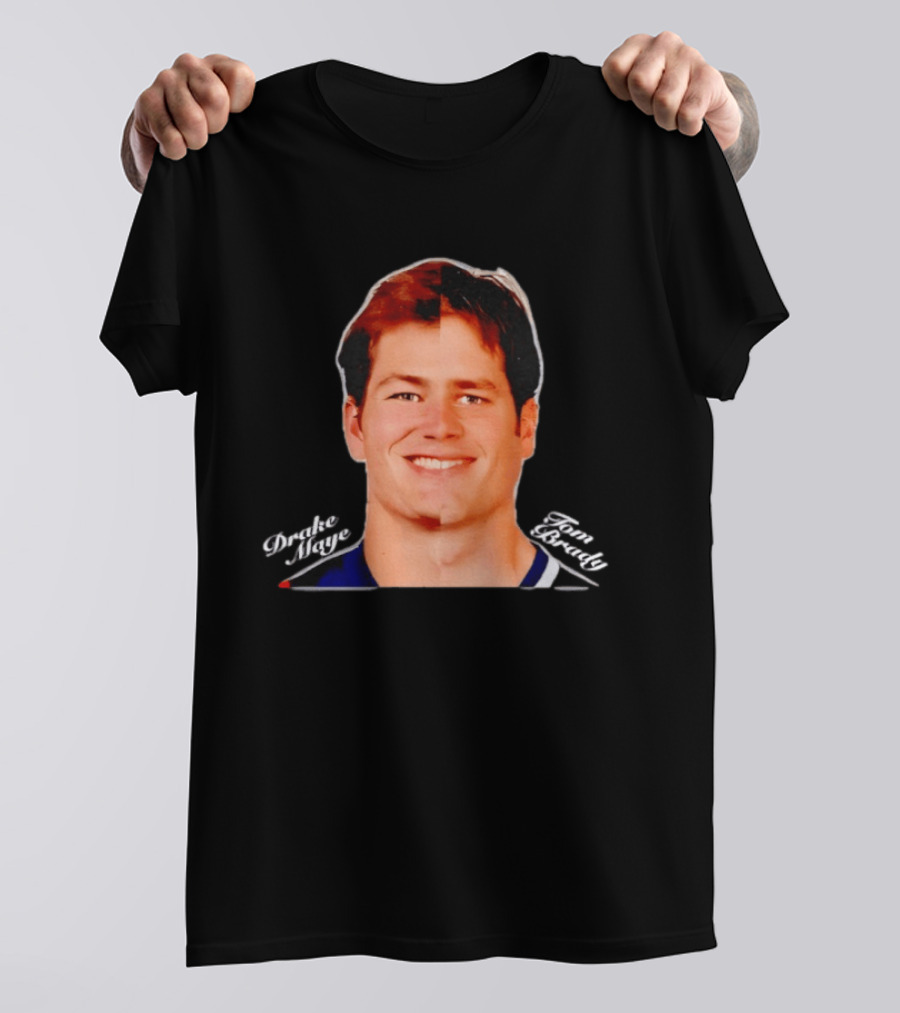 Drake Maye Tom Brady Face Mashup T-Shirt