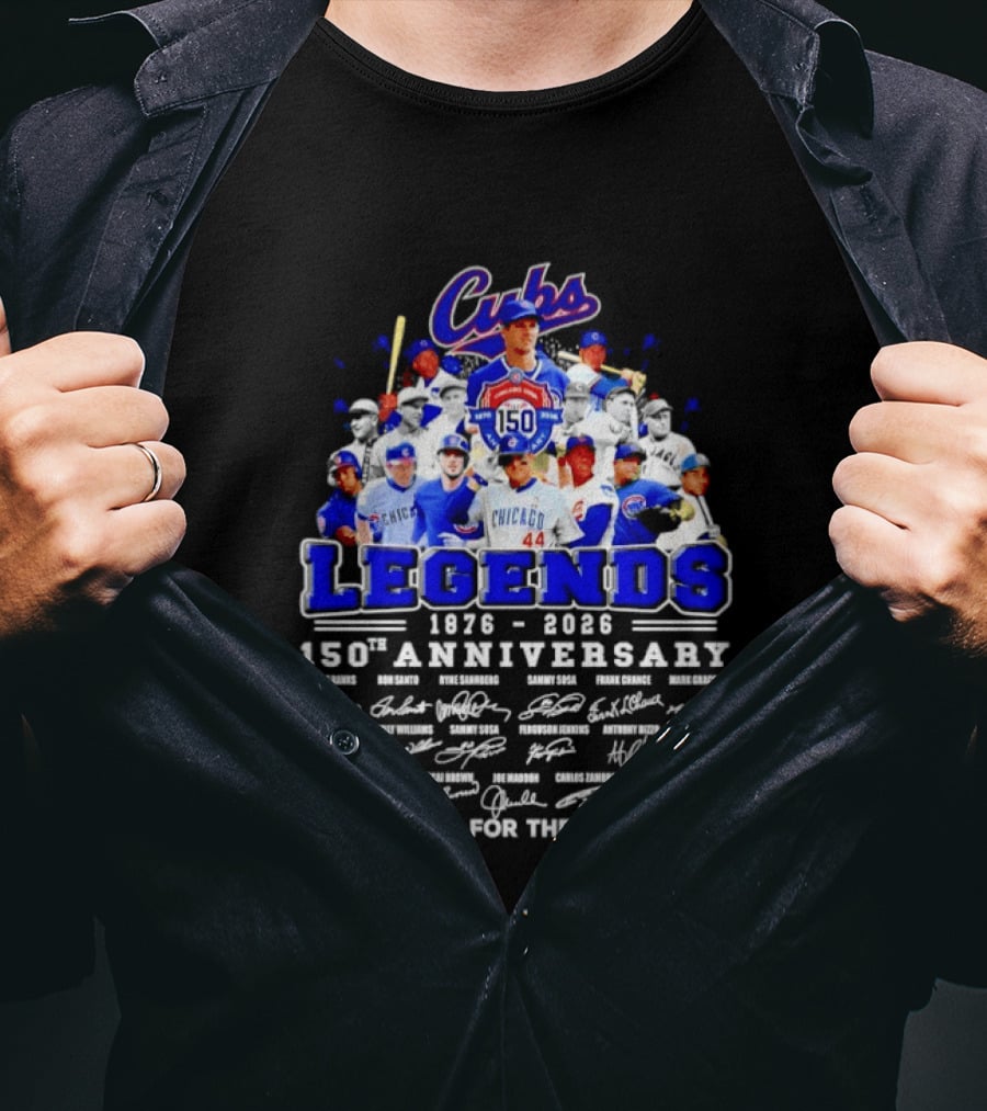 Cubs Legends 1876 2026 150th Anniversary Thank You For The Memories T-Shirt