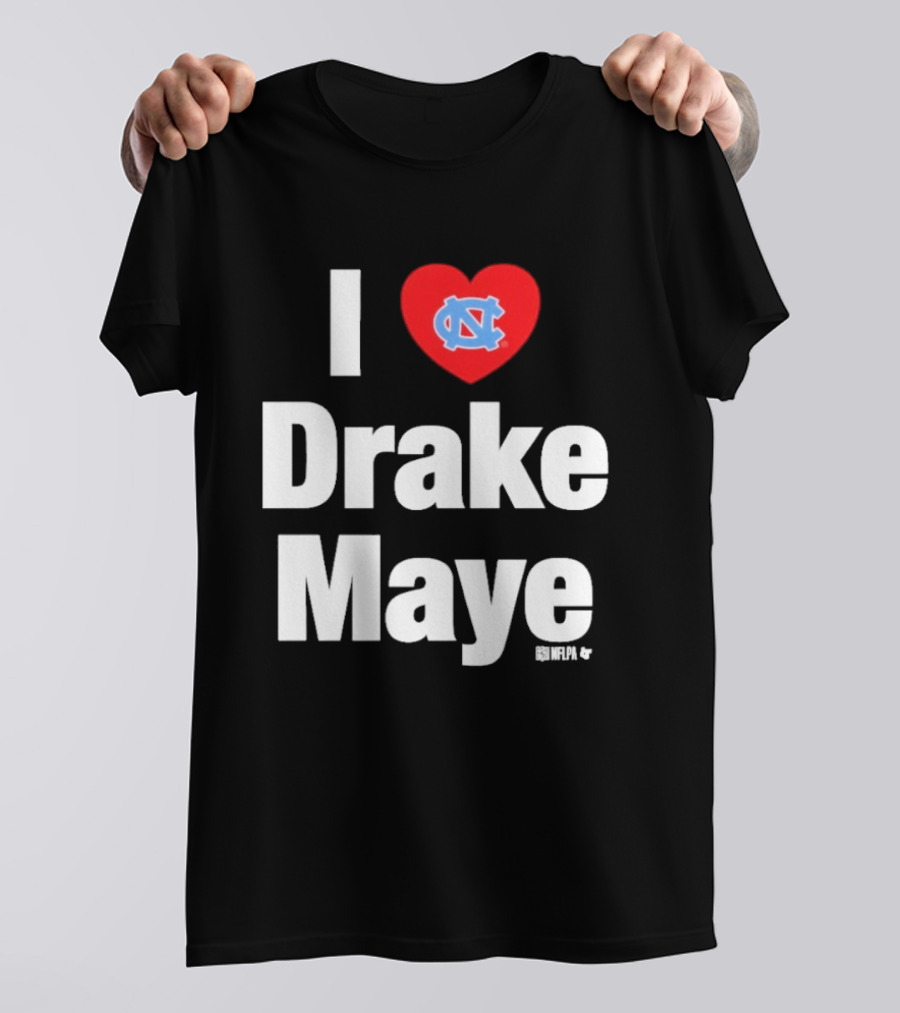 North Carolina Tar Heels I Heart Drake Maye UNC T-Shirt