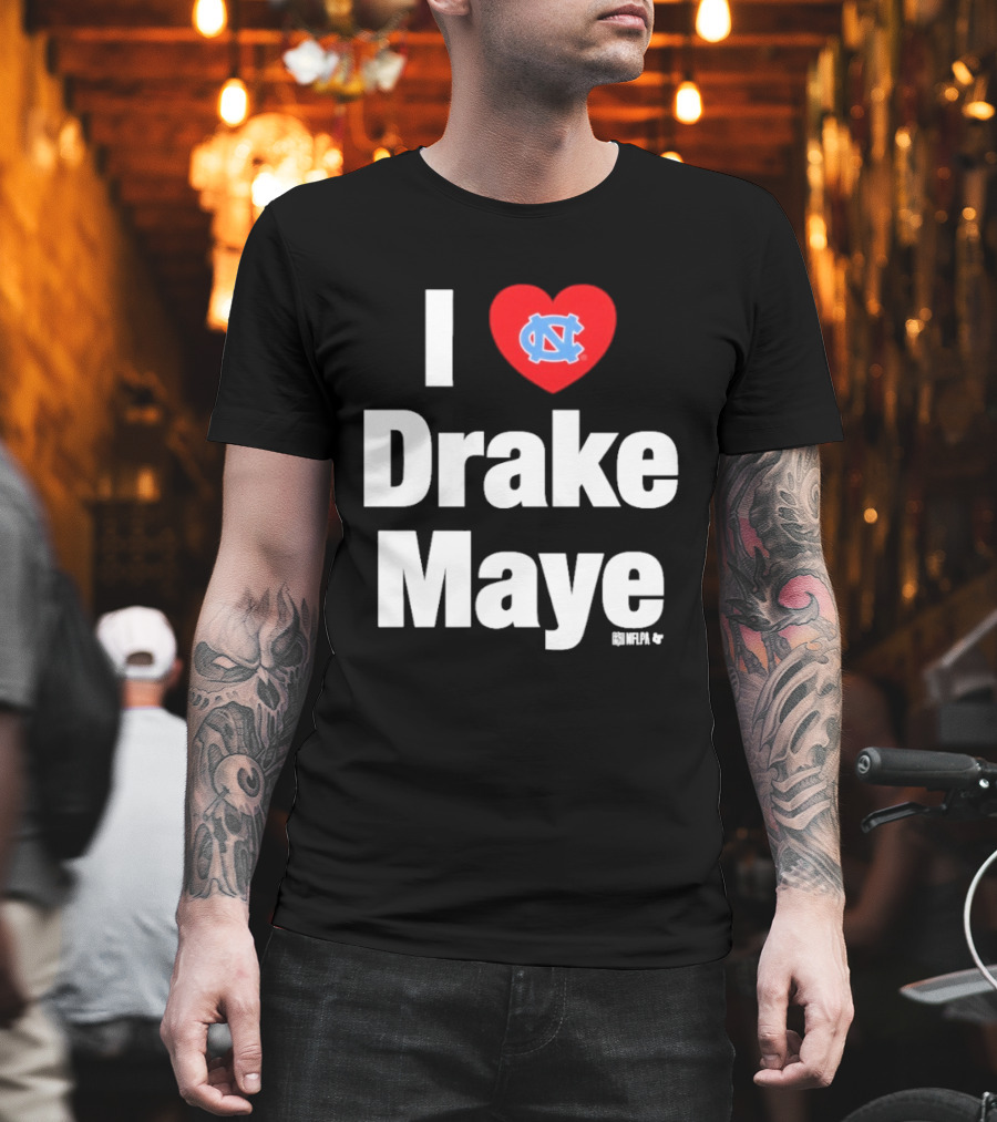 North Carolina Tar Heels I Heart Drake Maye UNC T-Shirt