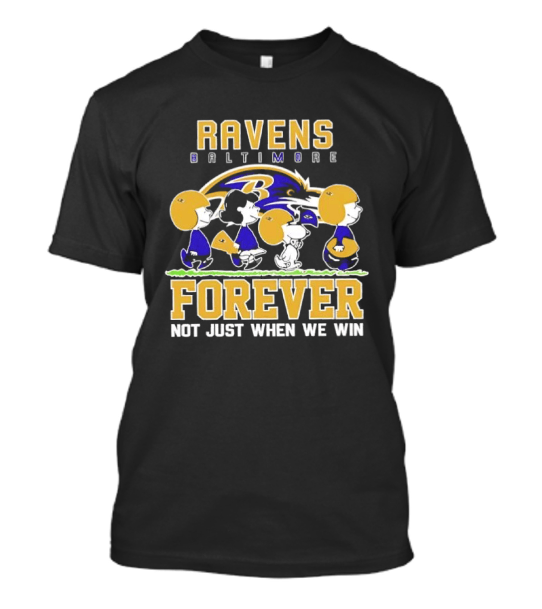 Baltimore Ravens Peanuts Characters Forever Not Just When We Win T-Shirt