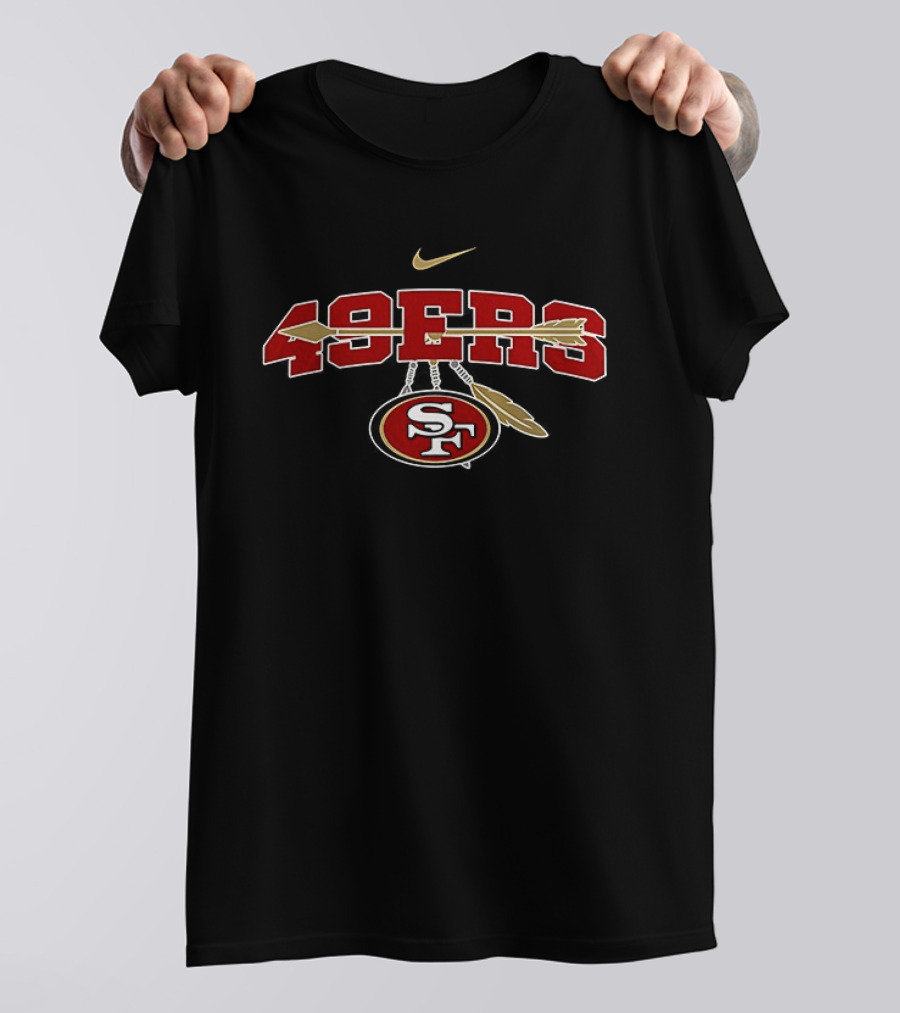 NIKE San Francisco 49ers Native American Heritage Month Arrow Football T-Shirt