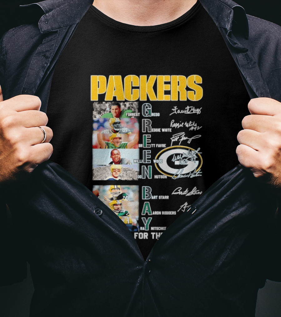 Packers Green Bay Thank You For The Memories Legends Signatures T-Shirt