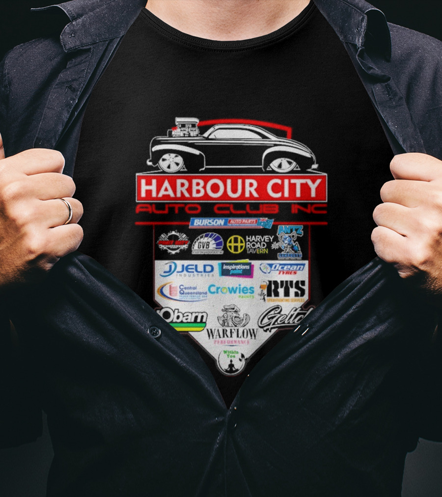 Harbour City Auto Club Burson Central Queensland Crowies Paints Inspirations Paints Wurth Ocean Tyres 2026 T-Shirt