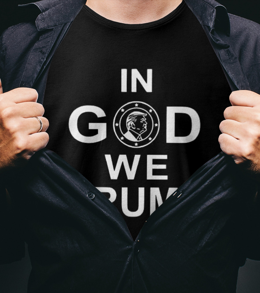 In God We Trump Patriotic Political Circle T-Shirt