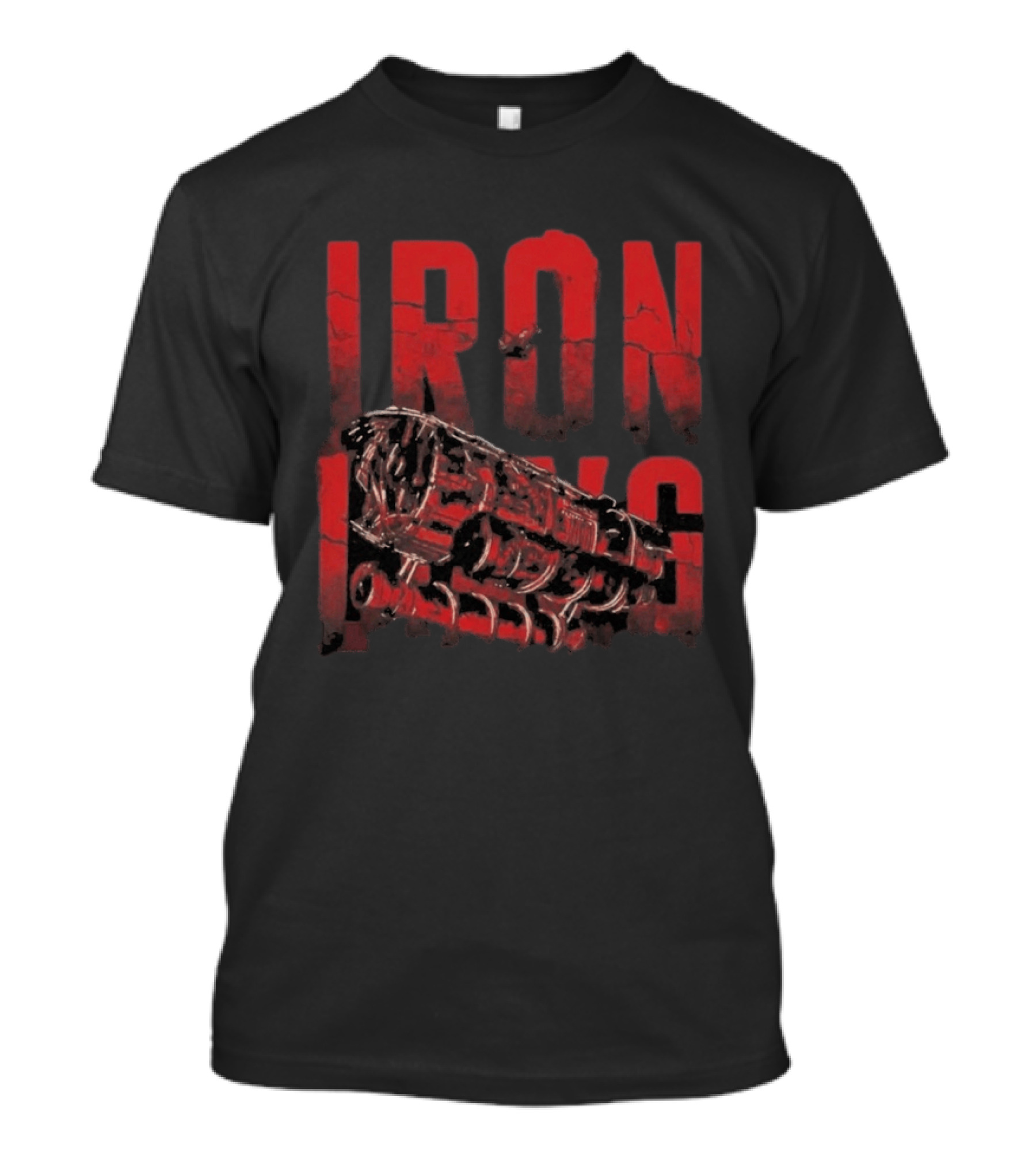 Iron Lung Distressed Red Text With Mechanical T-Shirt