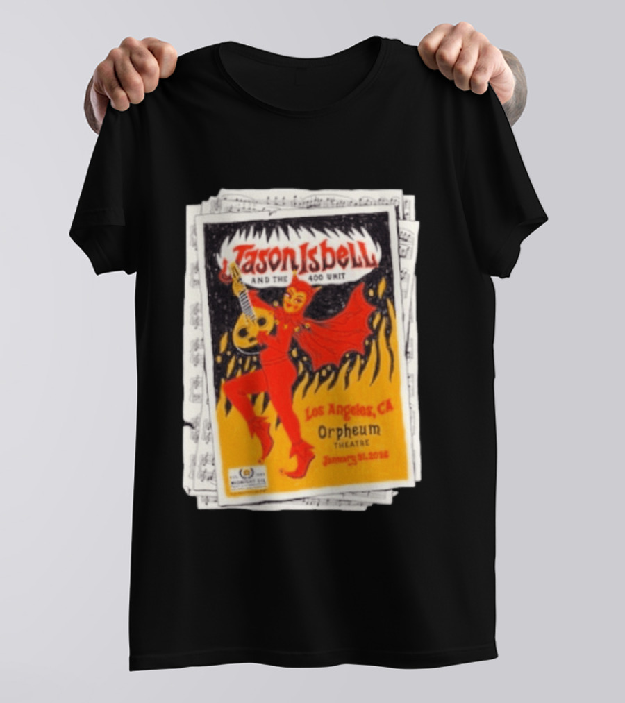 Jason Isbell And The 400 Unit Orpheum Theatre Los Angeles CA January 31 2026 Show T-Shirt