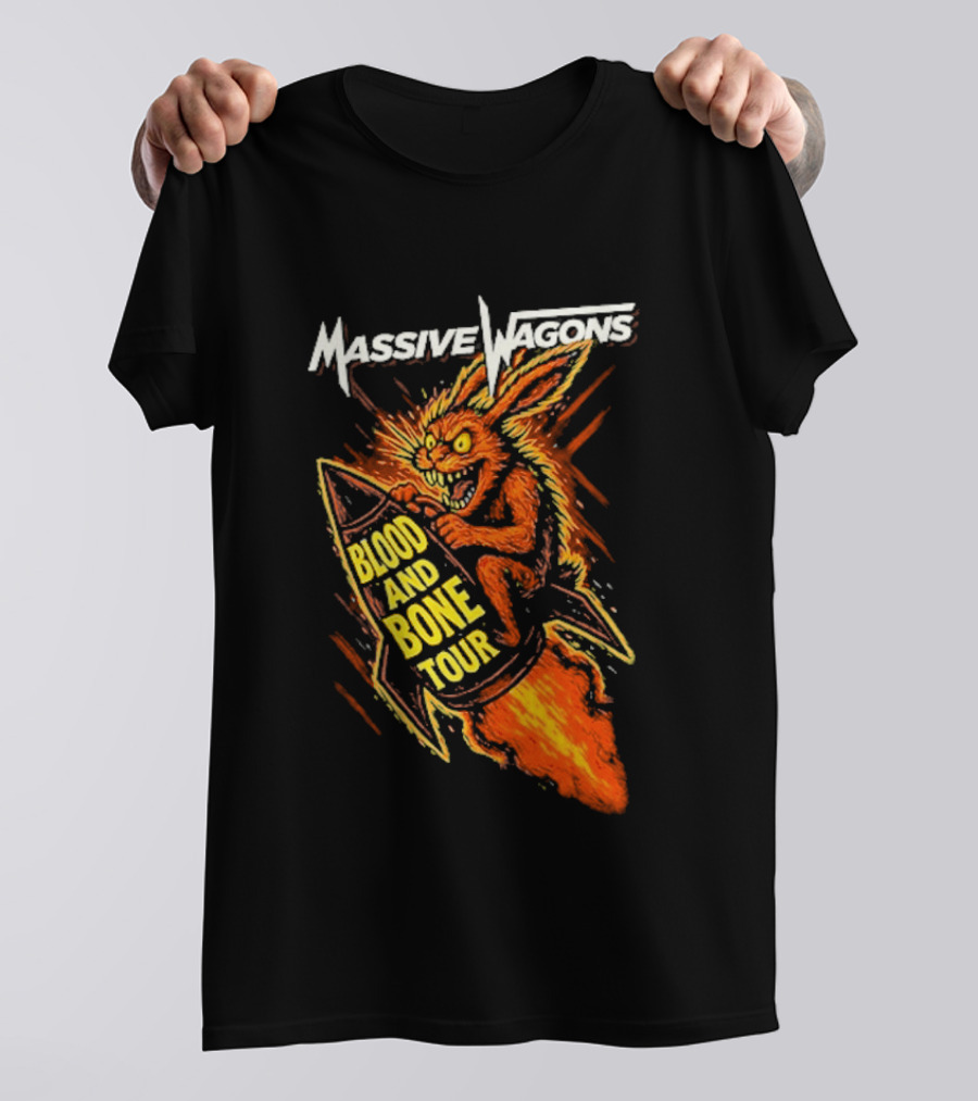 Massive Wagons Blood And Bone European Tour Rocket Demon T-Shirt