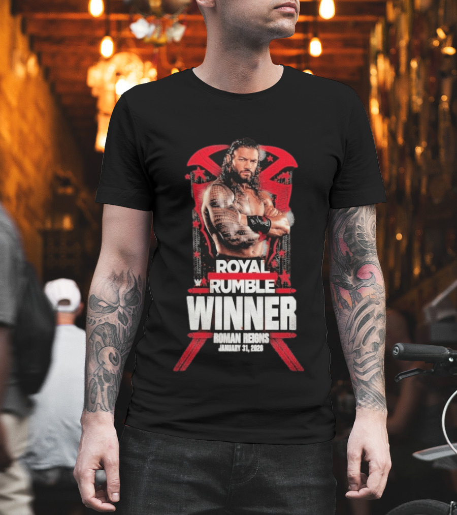 Roman Reigns Royal Rumble Winner January 31 2026 WWE T-Shirt