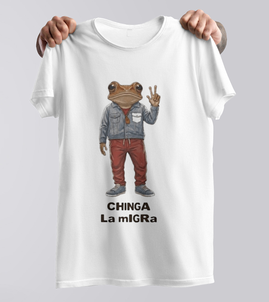 2026 Chinga La Migra Ice Out Frog Streetwear Rebel T-Shirt