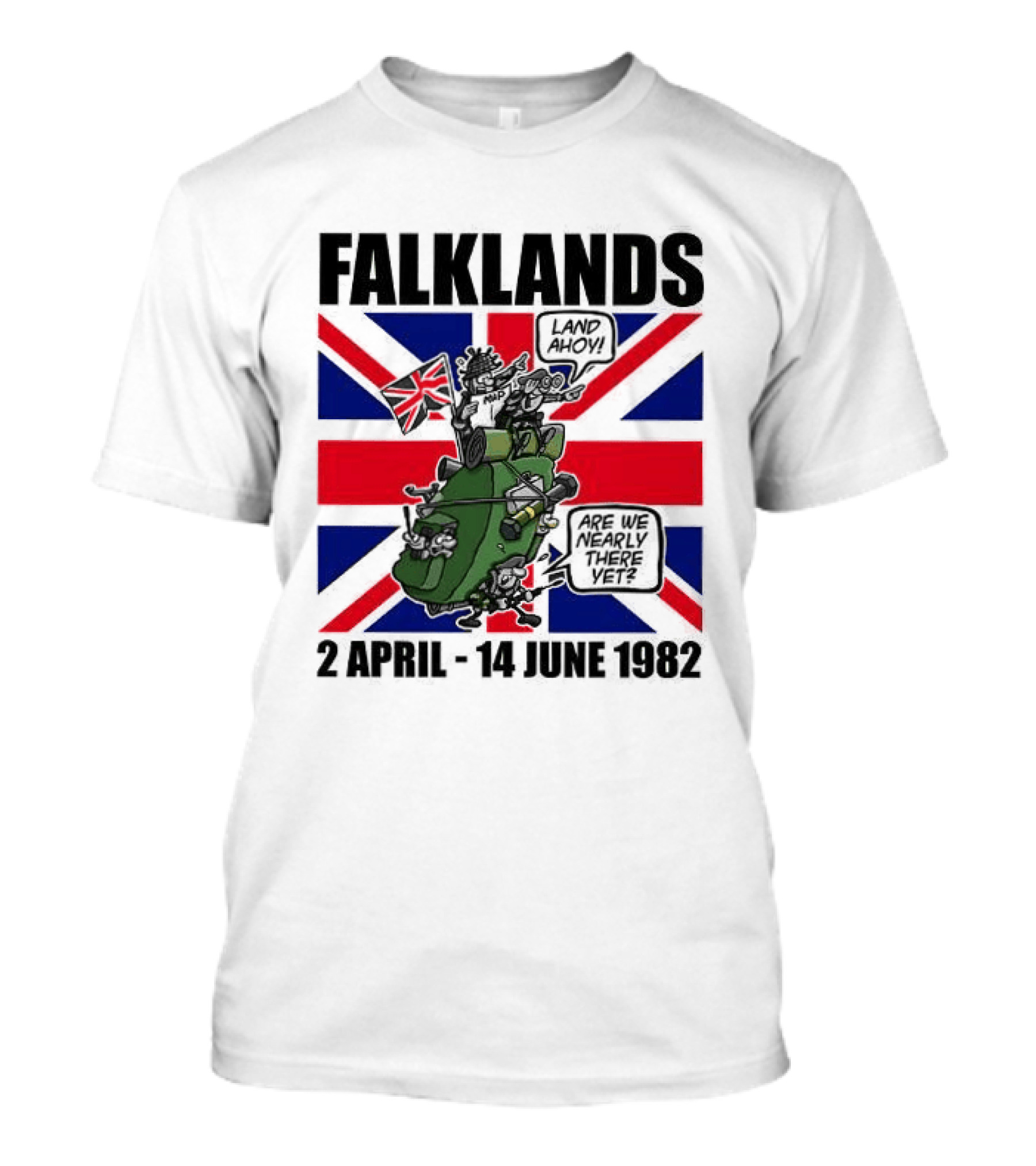 Falklands Tank British Flag 2 April 14 June 1982 T-Shirt