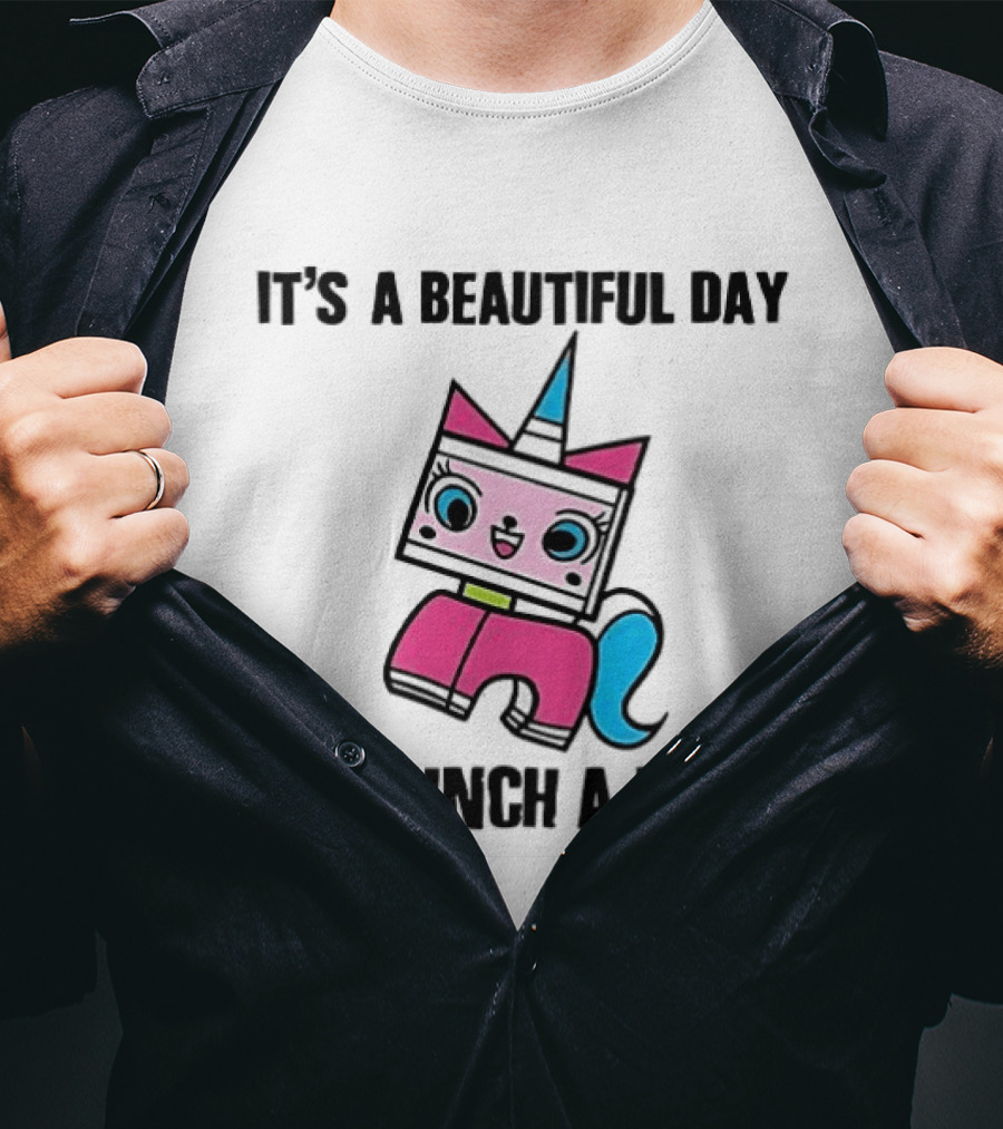 It's A Beautiful Day To Punch A Nazi Princess Unikitty T-Shirt