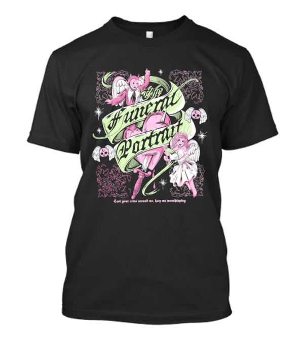 The Funeral Portrait Devil And Angel Pink Heart Aesthetic T-Shirt
