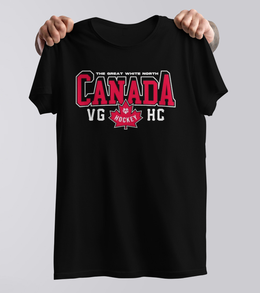 The Great White North Canada Hockey VG HC Maple Leaf 2026 T-Shirt