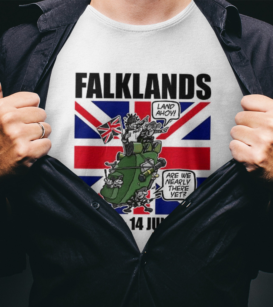 Falklands War 2 April 14 June 1982 Union Jack Tank T-Shirt