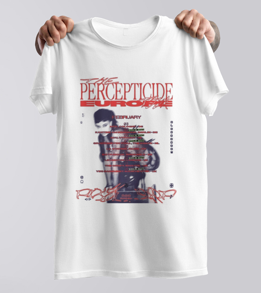 PERCEPTICIDE Europe Tour 2026 Dates And Locations T-Shirt