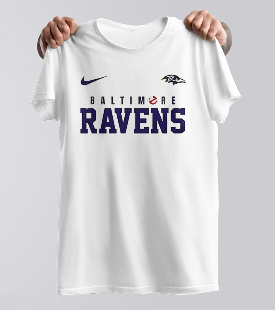 Nike Baltimore Ravens Ghostbusters Who Ya Gonna Call T-Shirt