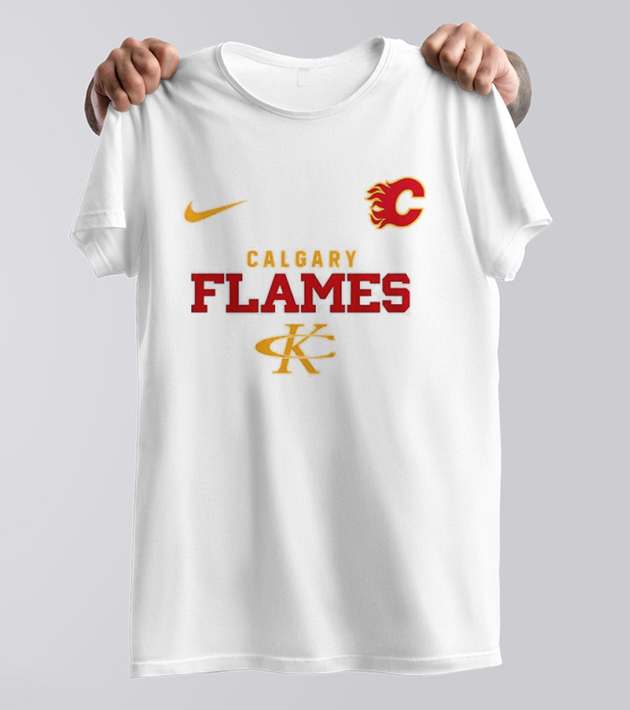 Calgary Flames Kenny Chesney No Shoes Nation Tour Nike Collaboration T-Shirt