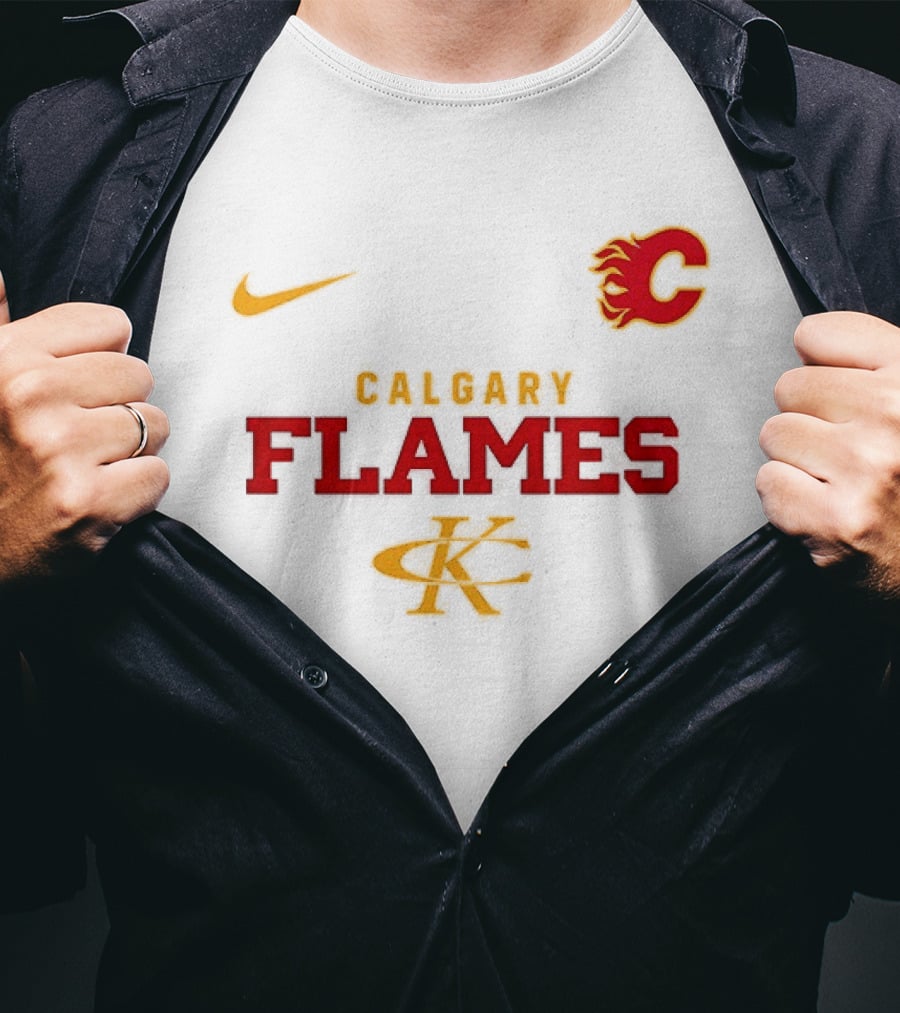 Calgary Flames Kenny Chesney No Shoes Nation Tour Nike Collaboration T-Shirt