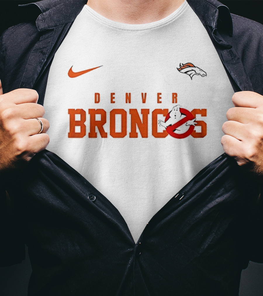 Nike Denver Broncos Ghostbusters Crossover Who Ya Gonna Call T-Shirt