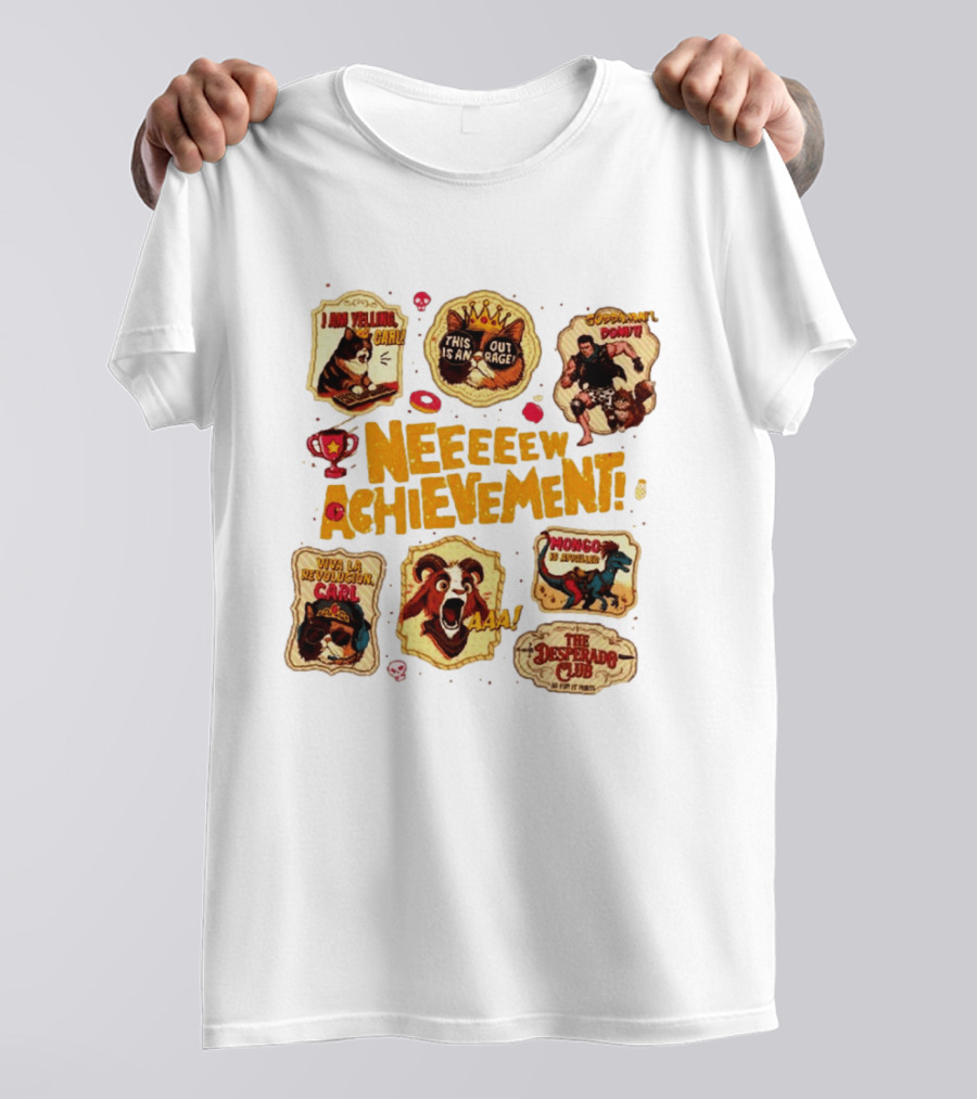 Neeeeew Achievement Viva La Revolucion Carl Goddamnit Donut Mongo The Desperado Club T-Shirt