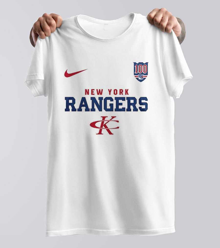 New York Rangers Kenny Chesney No Shoes Nation Tour Nike Collaboration 100th Anniversary T-Shirt