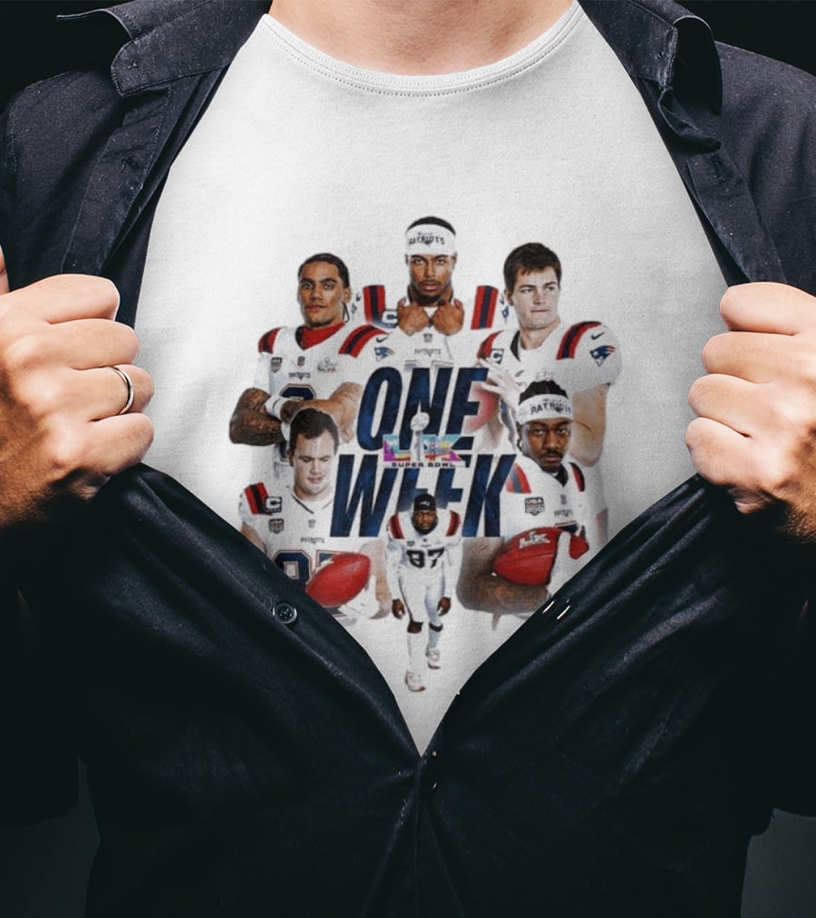 Patriots One Week Super Bowl LX Team Players T-Shirt
