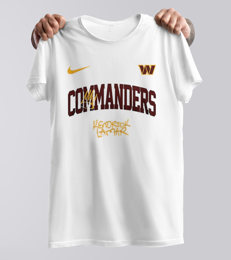 Washington Commanders Nike W Logo King Kunta Kendrick Lamar Collaboration T-Shirt