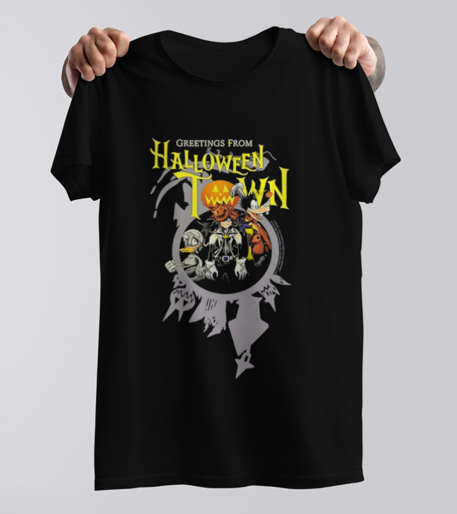 Greetings From Halloween Town Disney Kingdom Hearts Graphic Adventure T-Shirt
