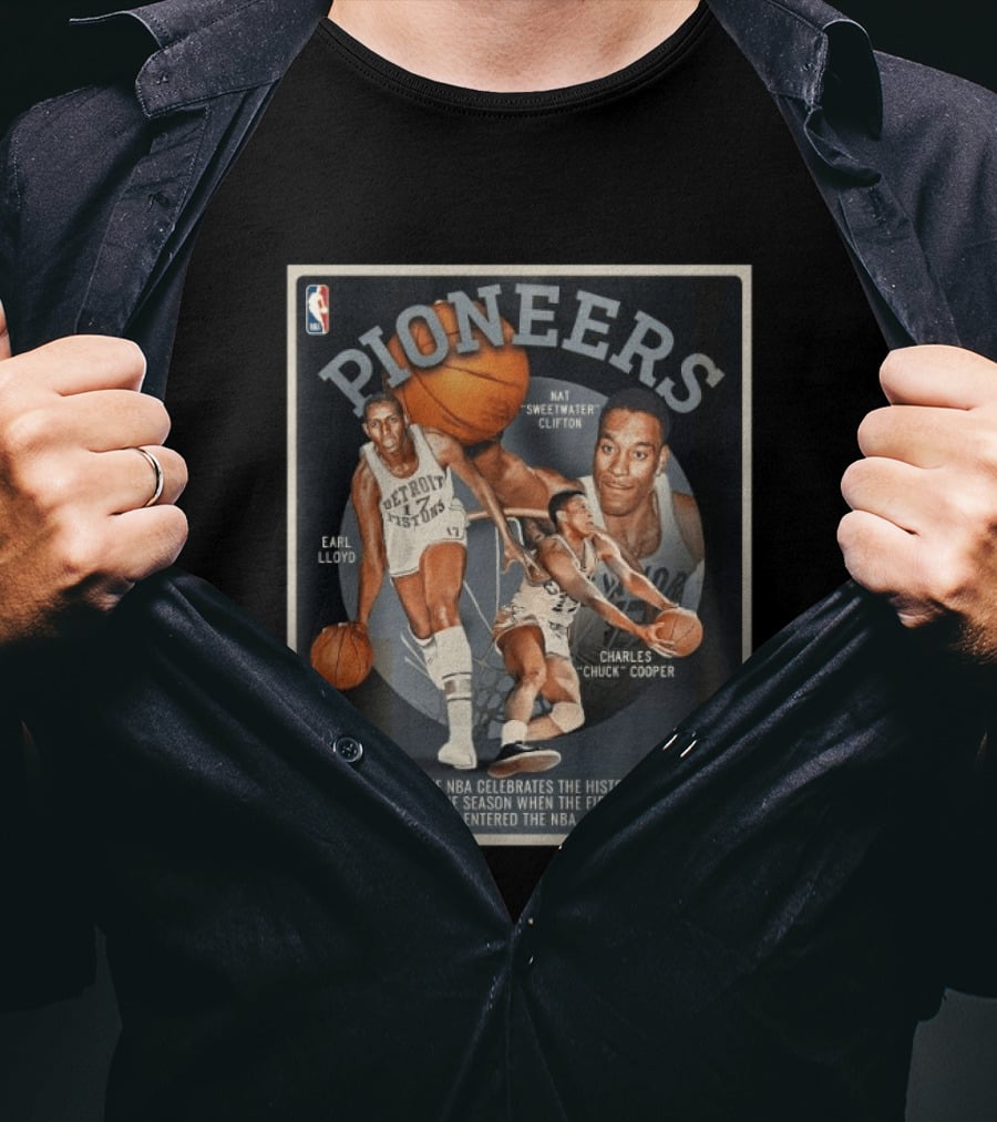 Pioneers Earl Lloyd Nat Sweetwater Clifton Charles Chuck Cooper NBA Historic 1950 Draft T-Shirt