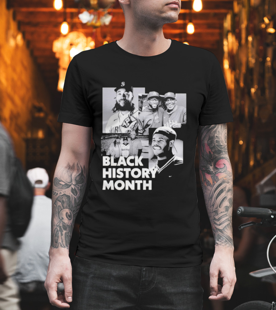 Seattle Mariners Ken Griffey Jr Black History Month Celebration T-Shirt