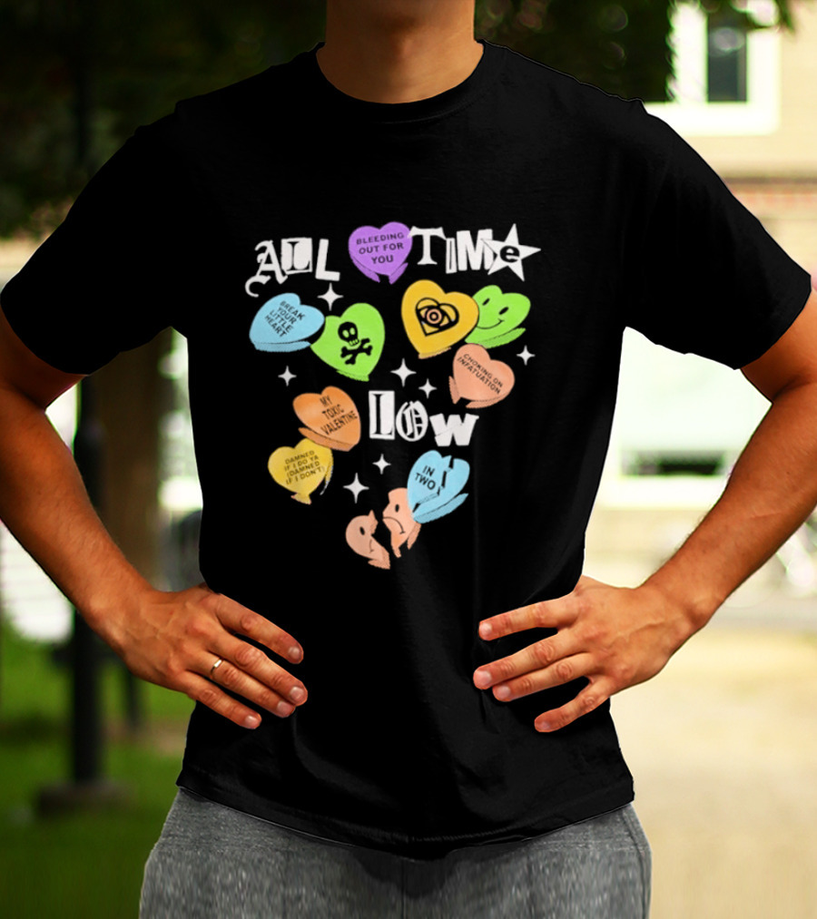 All Time Low Valentine's 2026 Candy Hearts T-Shirt