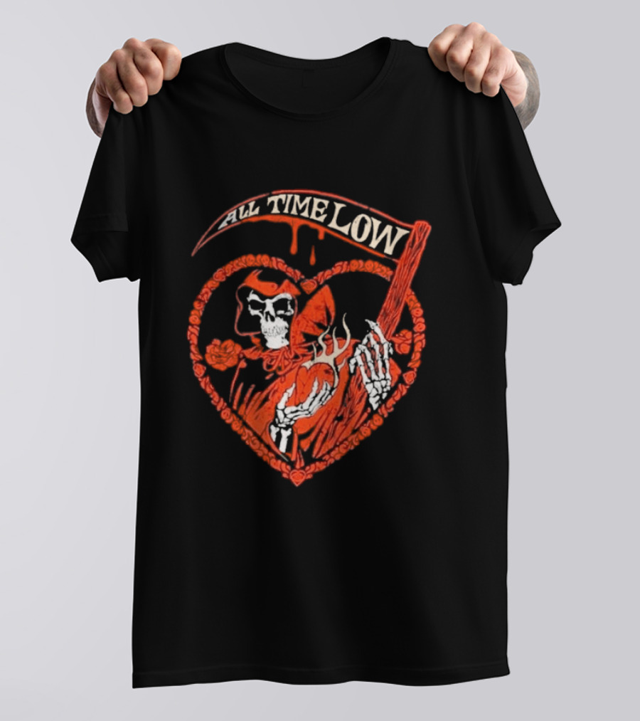 All Time Low Reaper Heart Valentine 2026 T-Shirt