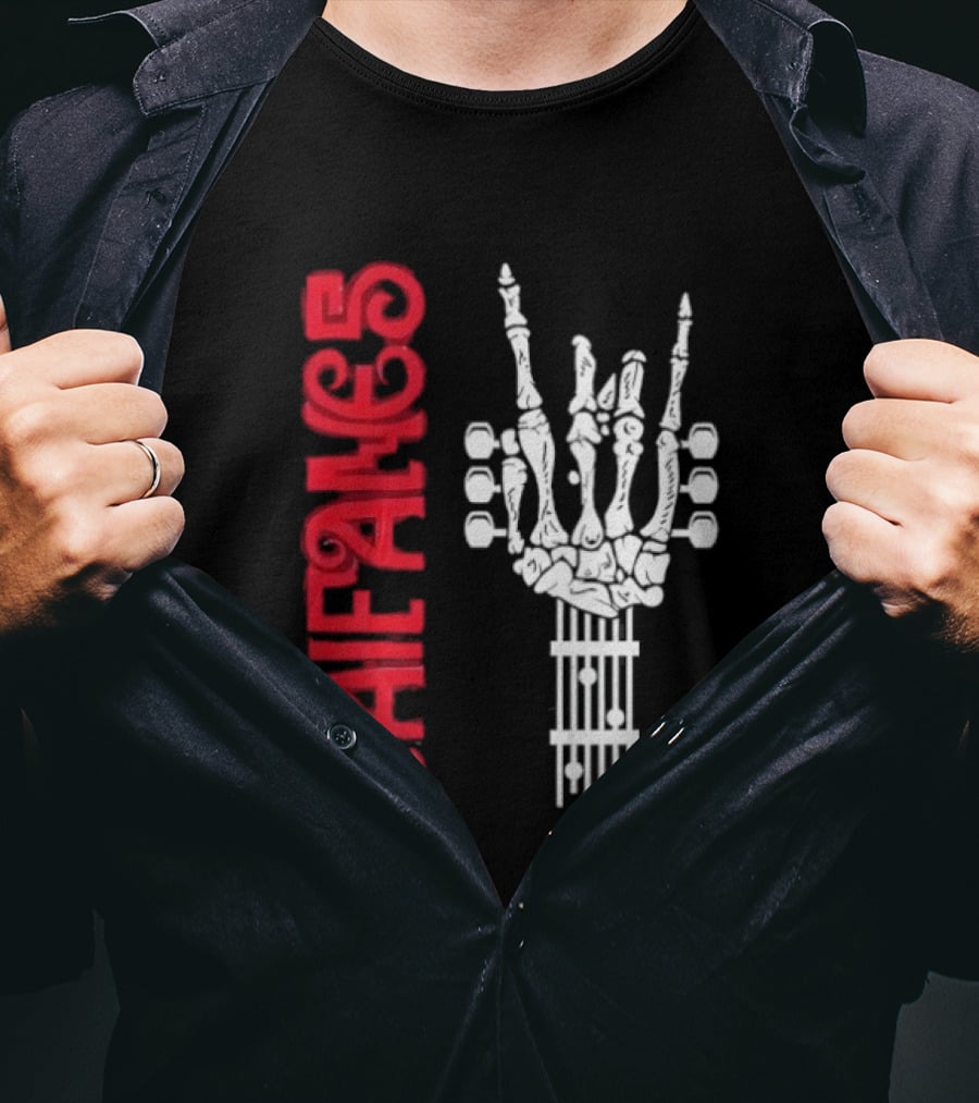 CAIFANES Skull Guitar Rock Silence T-Shirt