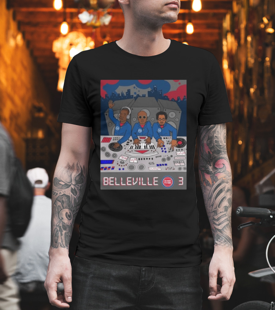 Belleville 3 Detroit Pistons Music T-Shirt